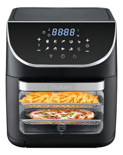 Horno Freidora De Aire 12l Multifuncional Hukën Masterchef Negro