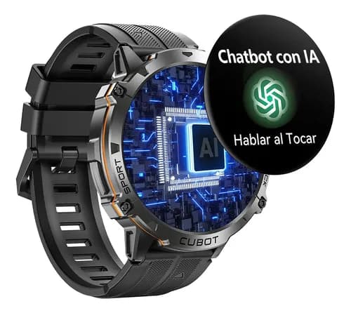 Smartwatch Cubot X3 Para Hombre Con Llamadas, Ia Y 100 Días De Batería Negro Mesh