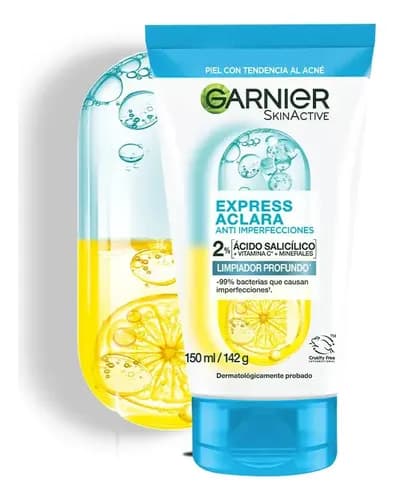 Limpiador Profundo Antiimperfecciones Express Aclara 150ml Garnier Todo Tipo De Piel Día/noche