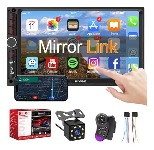 Autoestéreo Hivoz M99 con Pantalla Táctil de 7" y Bluetooth para Auto
