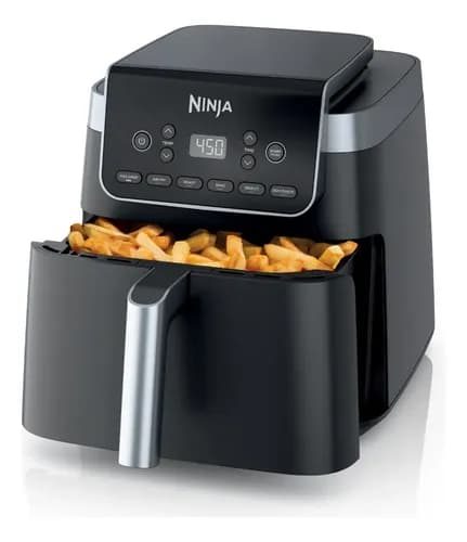 Ninja Freidora de Aire XL 6 en 1 MaxCrisp 450°F 6.5 Qt Canasta Antiadherente 75% Menos Grasa Alitas, Papas y Pollo Sin Aceite Hornear, Rostizar y Deshidratar AF181LAA